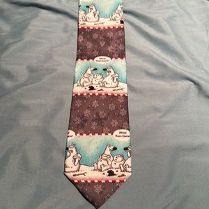 Novelty “Brain Freeze” polar bear necktie